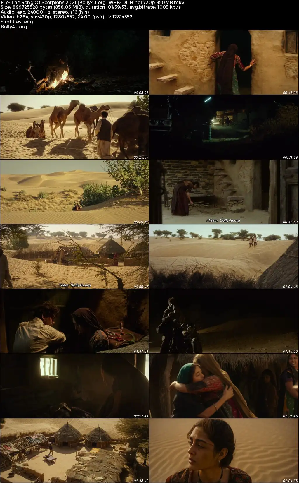 The Song of Scorpions 2021 WEB-DL Hindi Full Movie Download 1080p  720p  480p