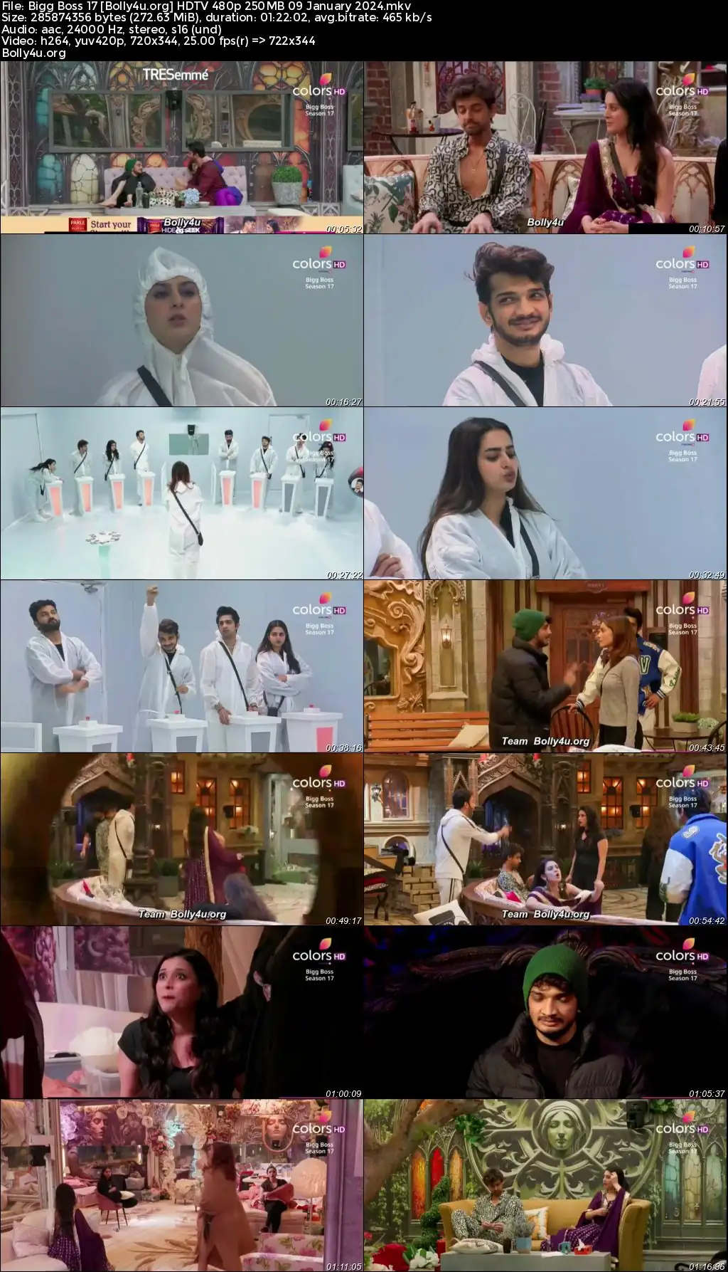 Bigg Boss 17 HDTV 480p 250MB 09 January 2024 Download