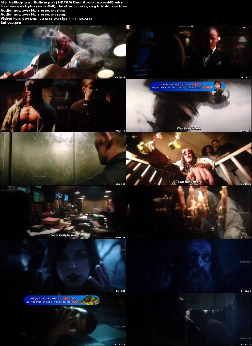 Hellboy 2019 HDCAM 300MB Hindi Dual Audio 480p Download Hellboy 2019 HDCAM 300MB Hindi Dual Audio 480p Download