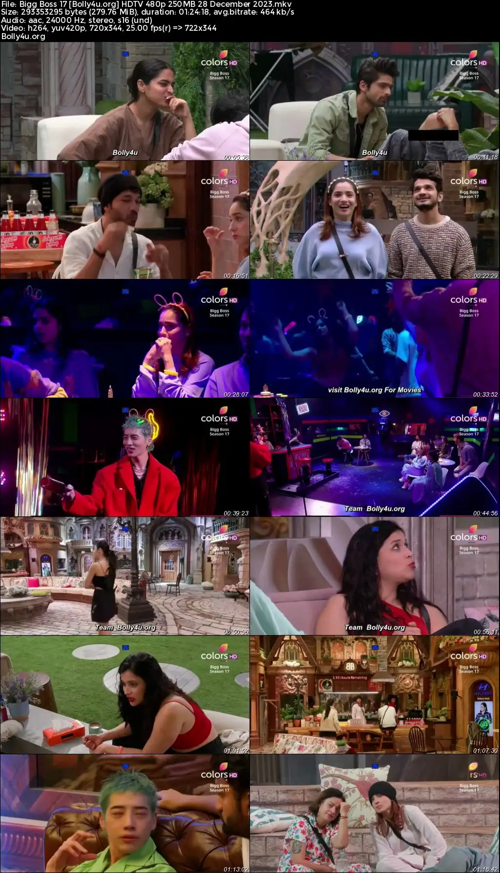 Bigg Boss 17 HDTV 480p 250MB 28 December 2023 Download