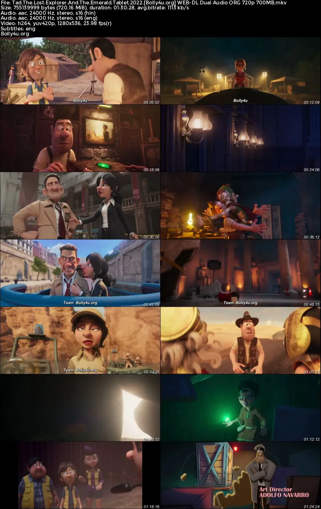 Tad the Lost Explorer and the Emerald Tablet 2022 WEB-DL Hindi Dual Audio ORG Full Movie Download 1080p  720p  480p