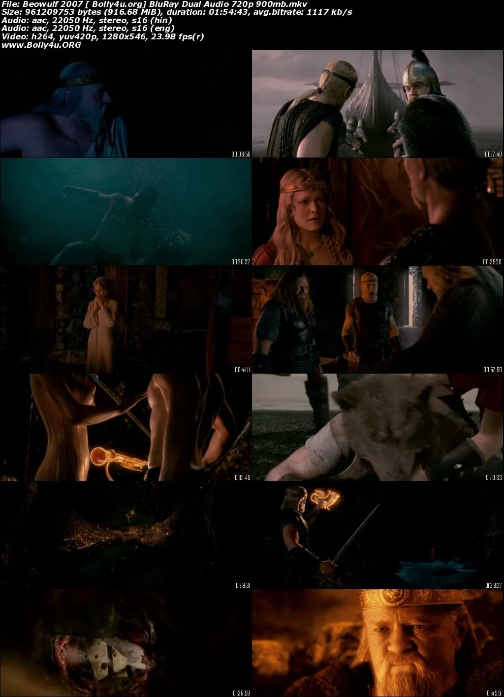 Beowulf 2007 BluRay 850Mb Hindi Dual Audio 720p Download