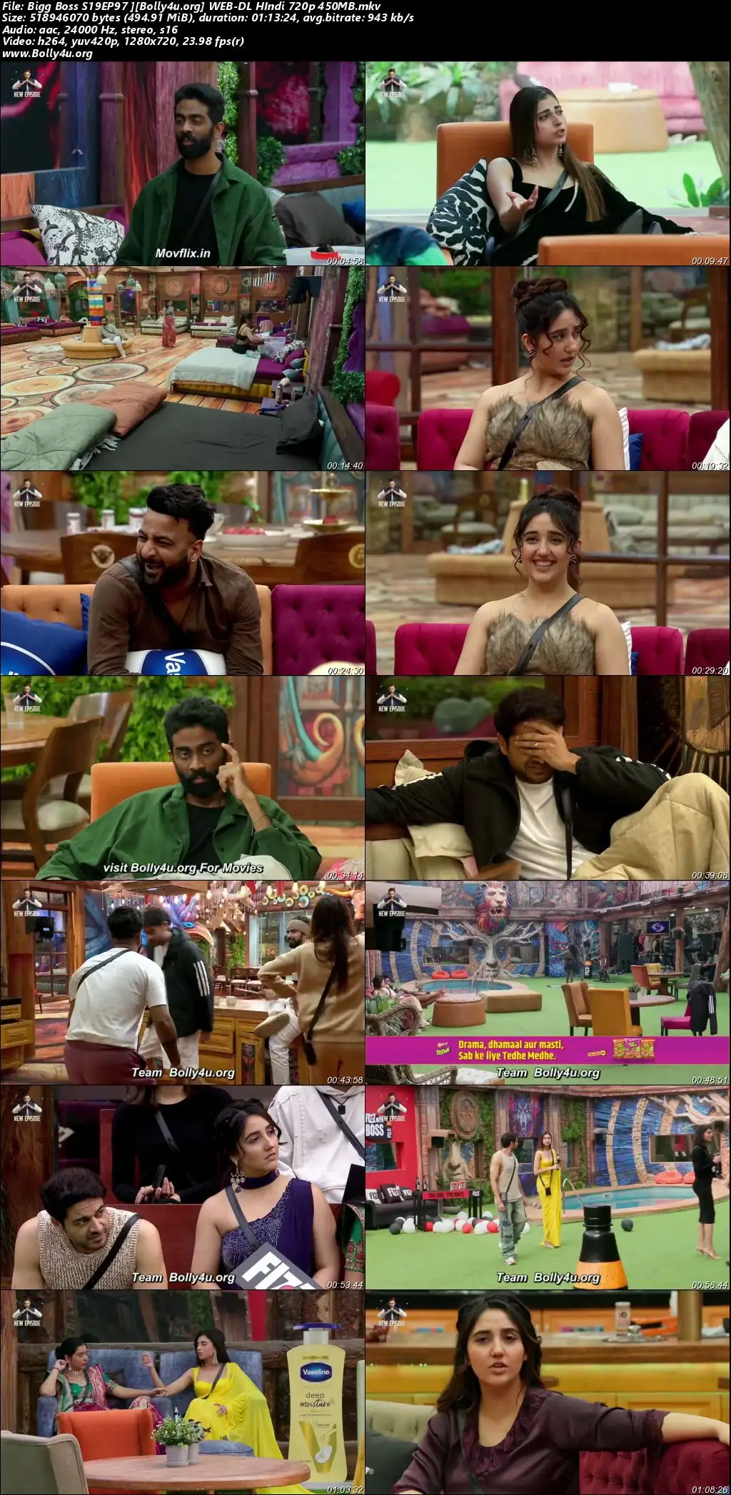 Bigg Boss 2025 WEB-DL Hindi S19EP97 Download 720p  480p