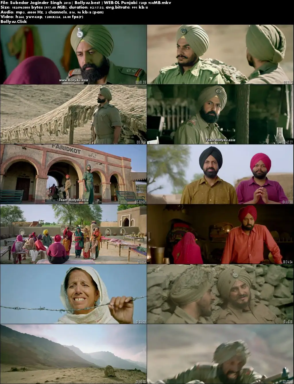 Subedar Joginder Singh 2018 WEB-DL 400MB Punjabi 480p Download