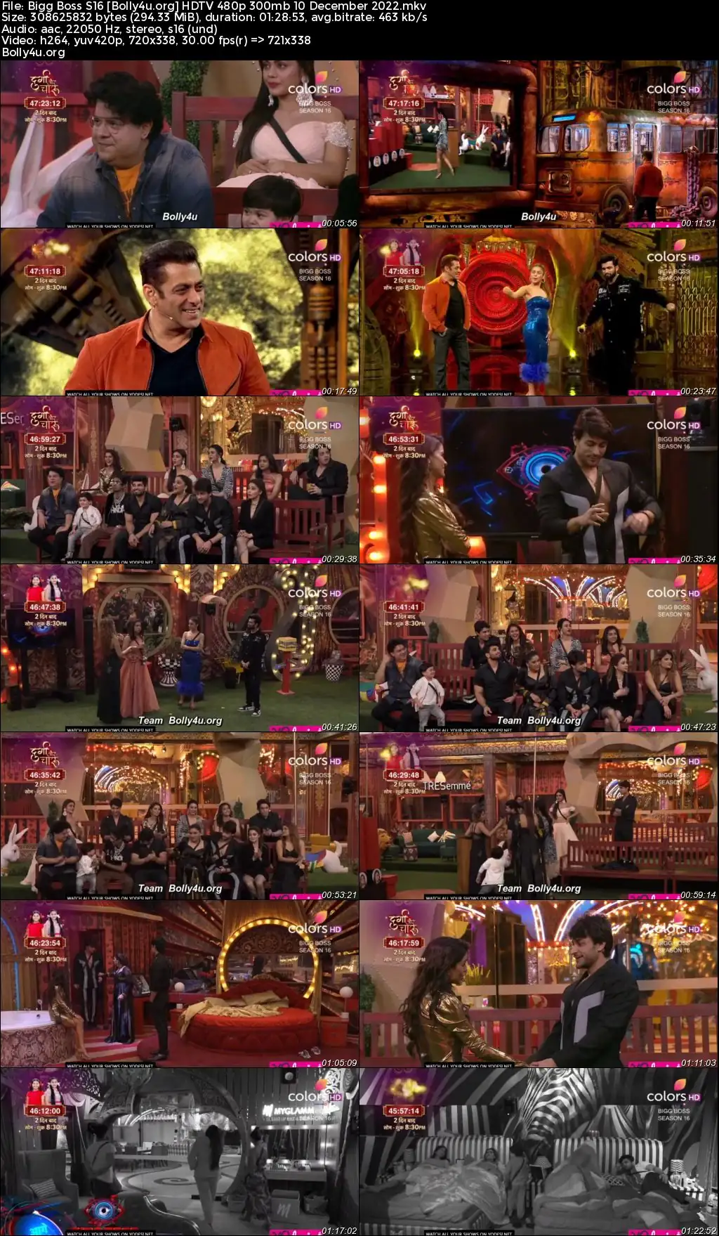 Bigg Boss S16 HDTV 480p 300mb 10 December 2022 Download