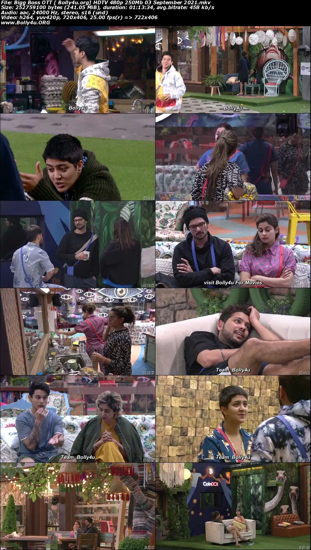 Bigg Boss OTT HDTV 480p 250Mb 03 September 2021 Download