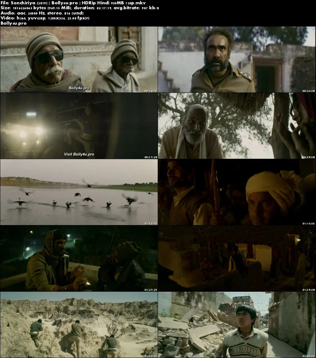 Sonchiriya 2019 HDRip 950Mb Full Hindi Movie Download 720p
