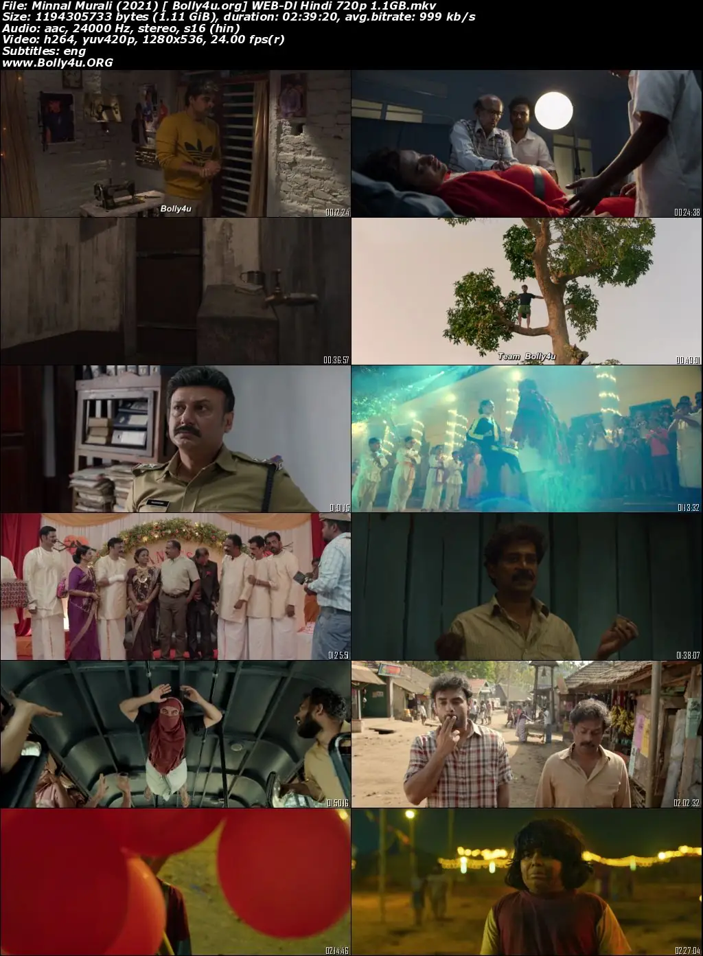 Minnal Murali 2021 WEB-DL 400MB Hindi Movie Download 480p