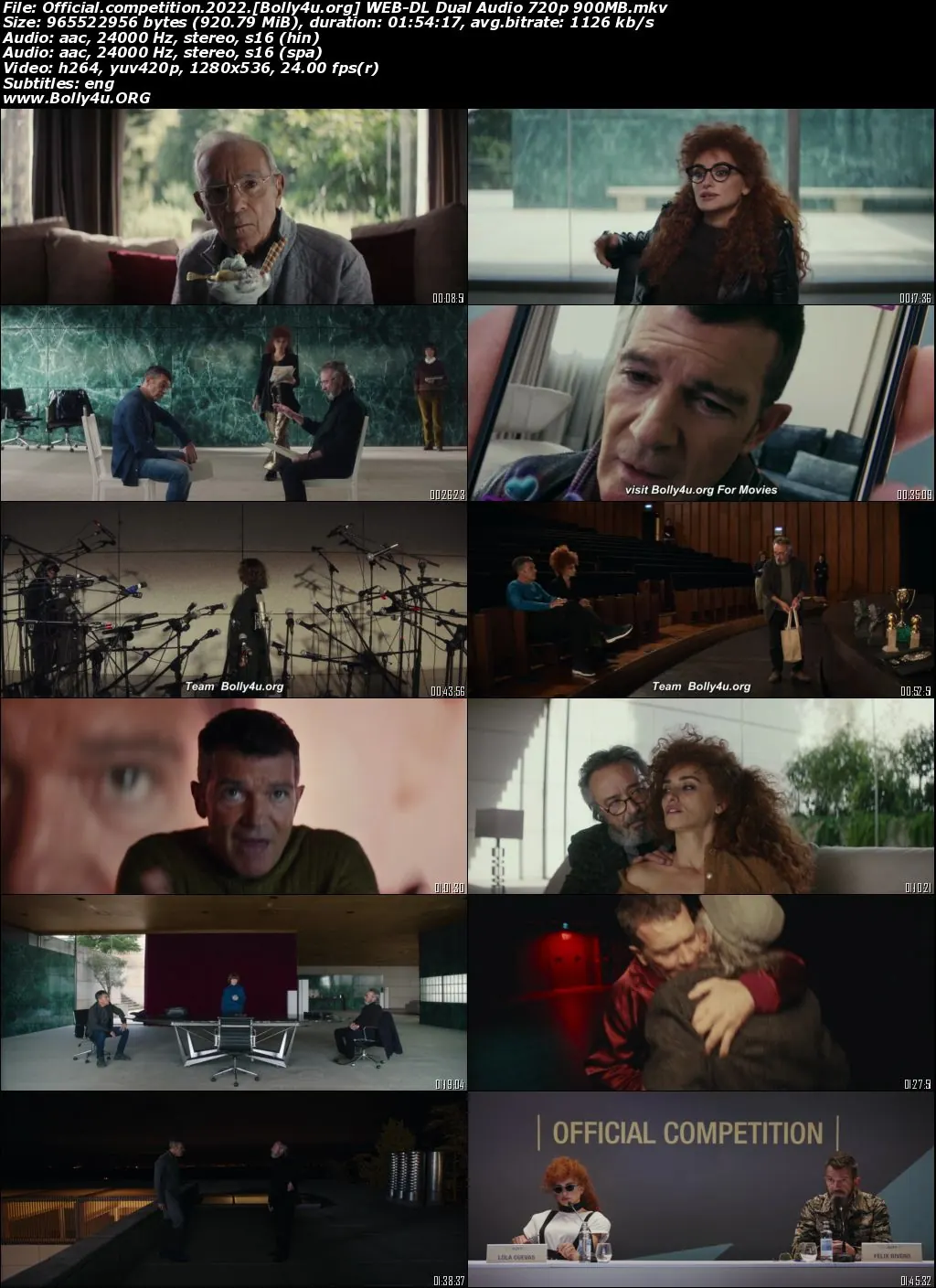 Official Competition 2022 WEB-DL Hindi Dual Audio ORG Full Movie Download 1080p  720p  480p
