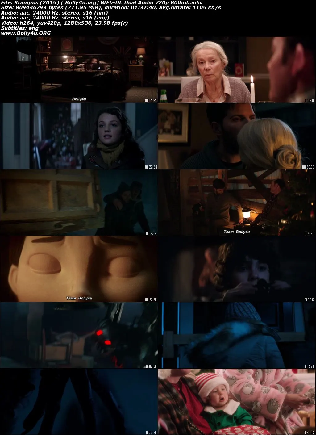 Krampus 2015 BluRay 750Mb Hindi Dual Audio 720p Download