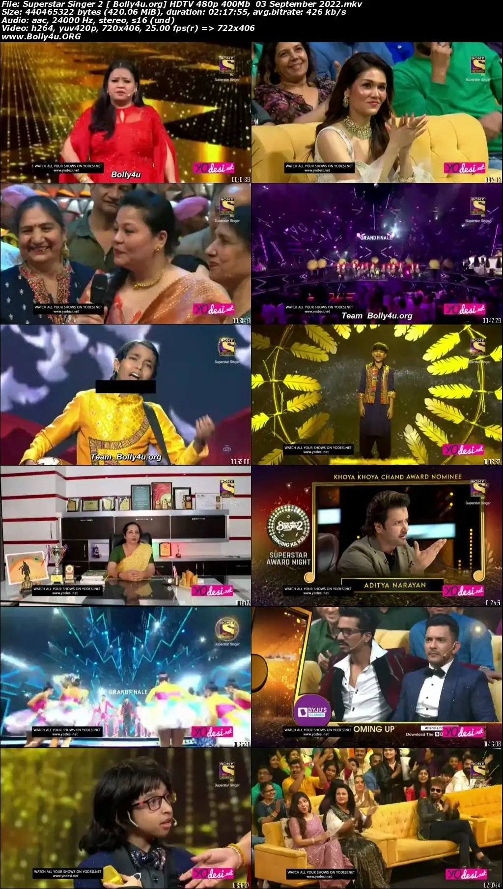 Superstar Singer 2 HDTV 480p 400Mb Grand Finale 03 September 2022 Download