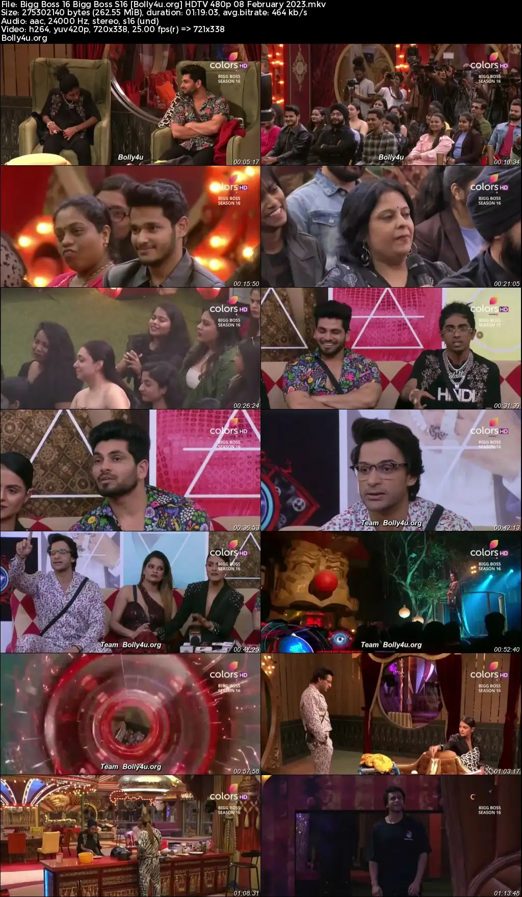 Bigg Boss S16 HDTV 480p 200MB 08 February 2023 Download