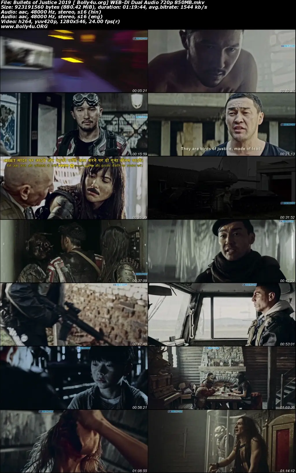 Bullets of Justice 2019 WEB-DL 300Mb Hindi Dual Audio 480p Download