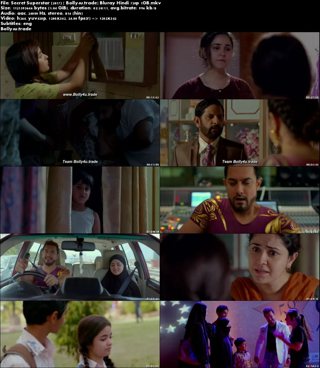 Secret Superstar 2017 BluRay 1GB Full Hindi Movie Download 720p