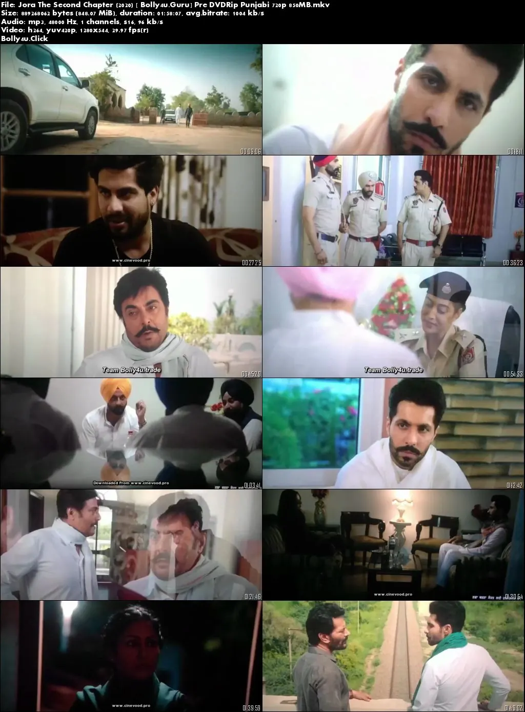 Jora The Second Chapter 2020 Pre DVDRip 400Mb Punjabi 480p Download