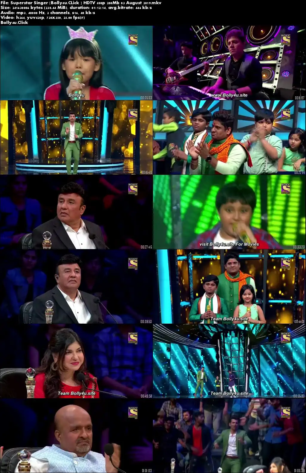 Superstar Singer HDTV 480p 200Mb 03 August 2019 Download