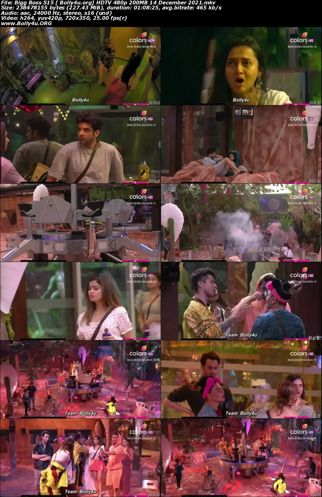 Bigg Boss S15 HDTV 480p 200MB 14 December 2021 Download
