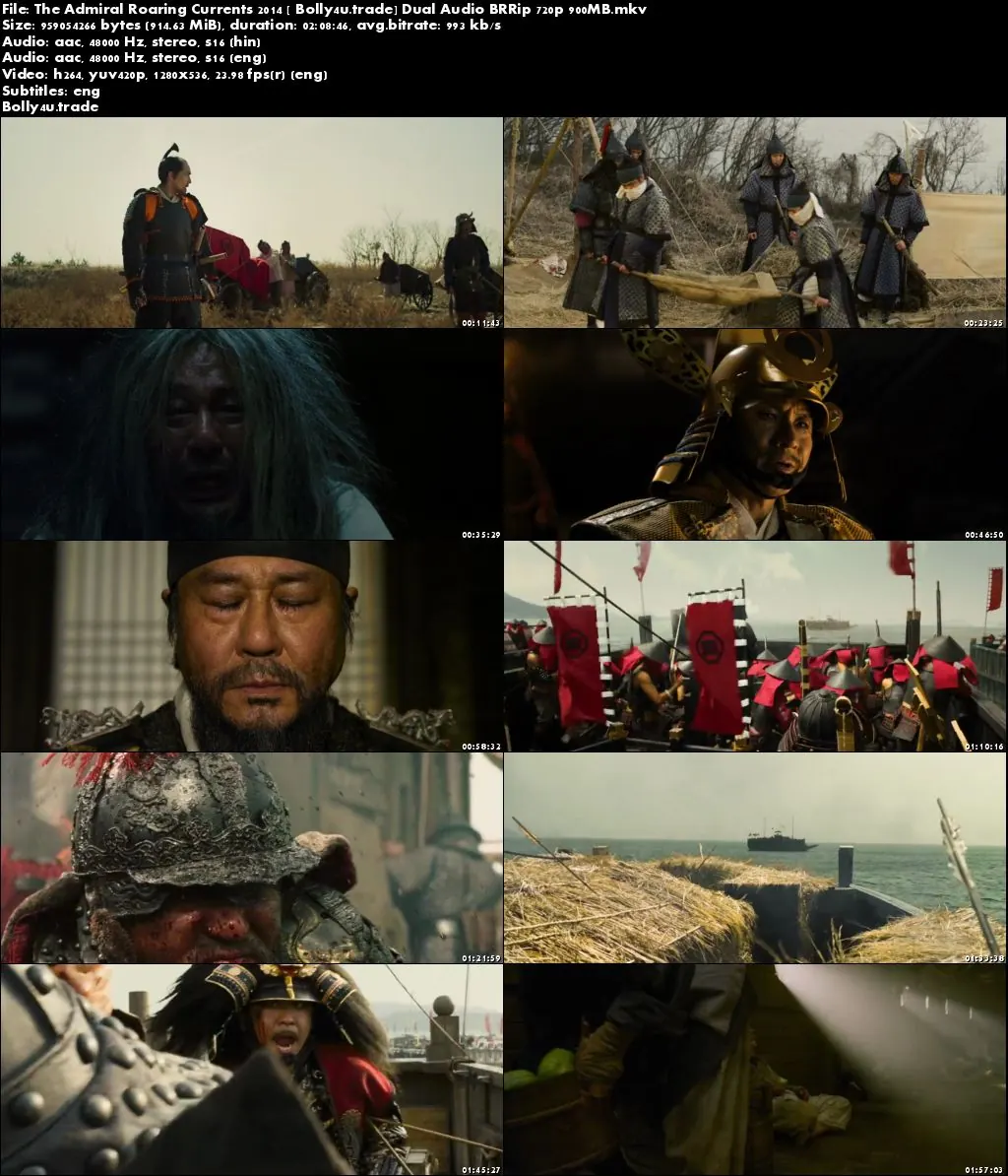 The Admiral Roaring Currents 2014 BRRip 900MB Hindi Dual Audio 720p Download