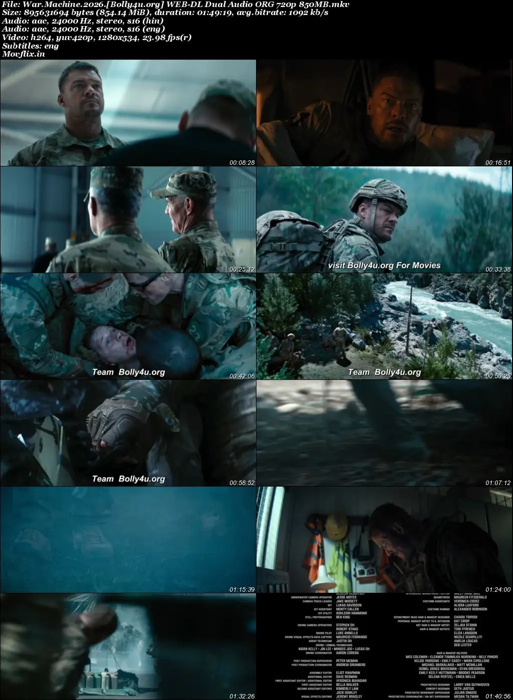 War Machine 2026 WEB-DL Hindi Dual Audio ORG Full Movie Download 1080p  720p  480p
