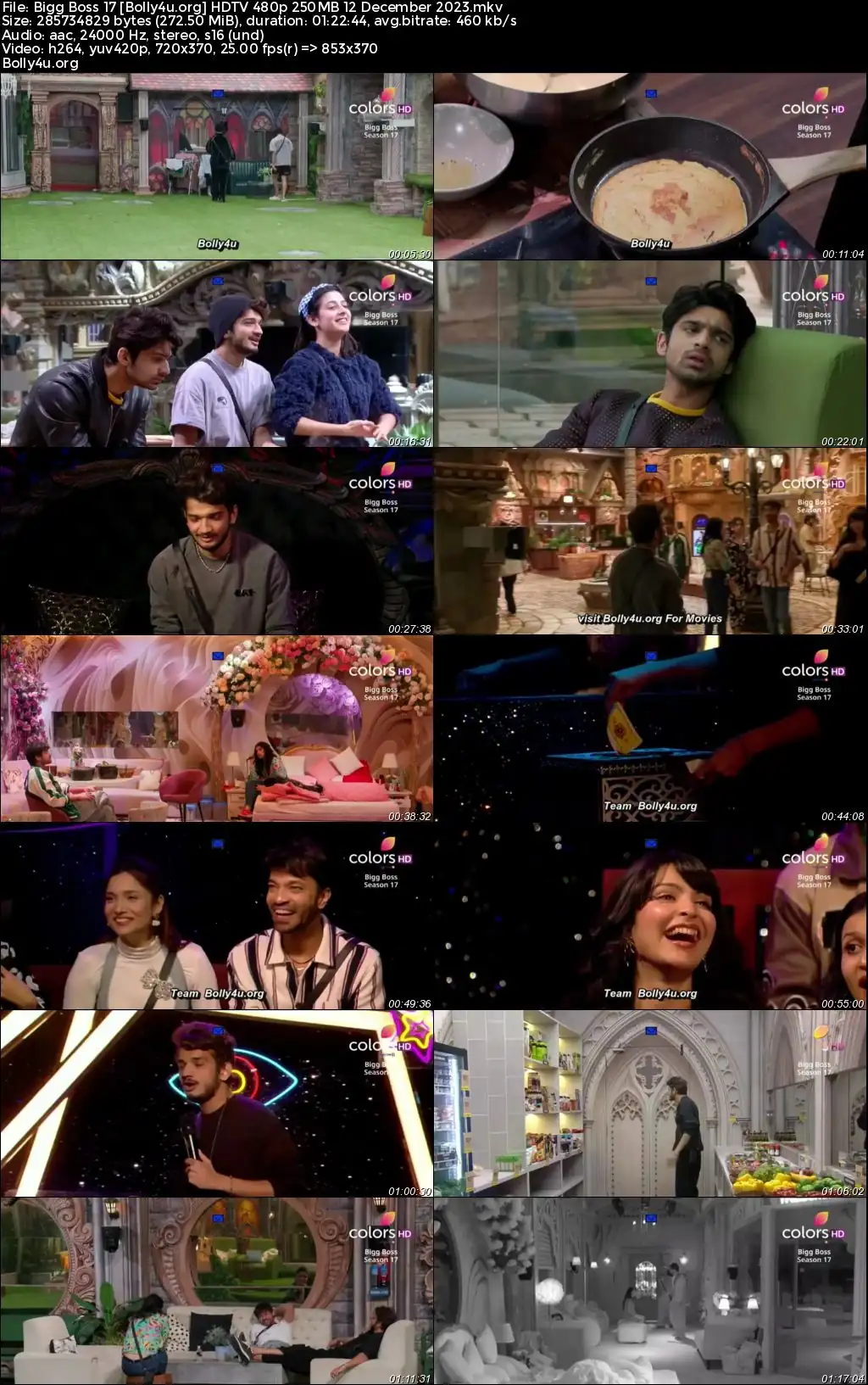 Bigg Boss 17 HDTV 480p 250MB 12 December 2023 Download