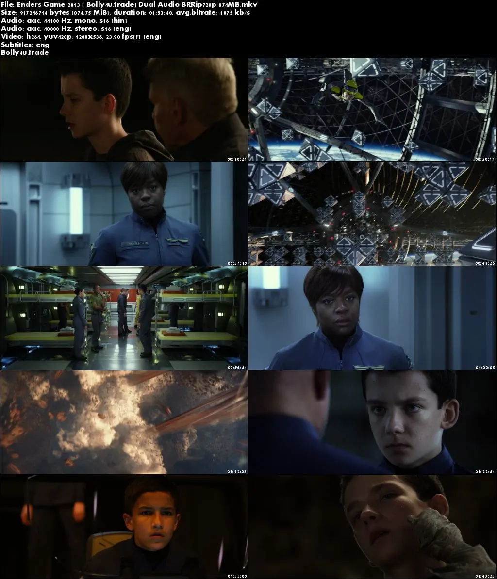 Enders Game 2013 BRRip 300Mb Hindi Dual Audio 480p Download