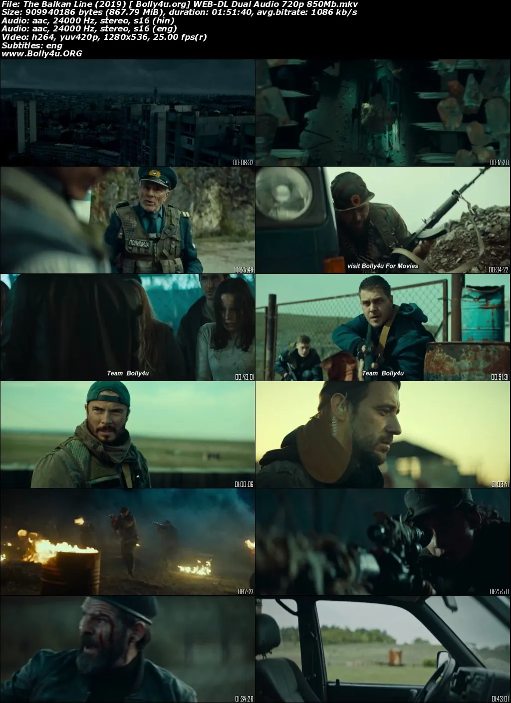 The Balkan Line 2019 WEB-DL 850Mb Hindi Dual Audio 720p Download