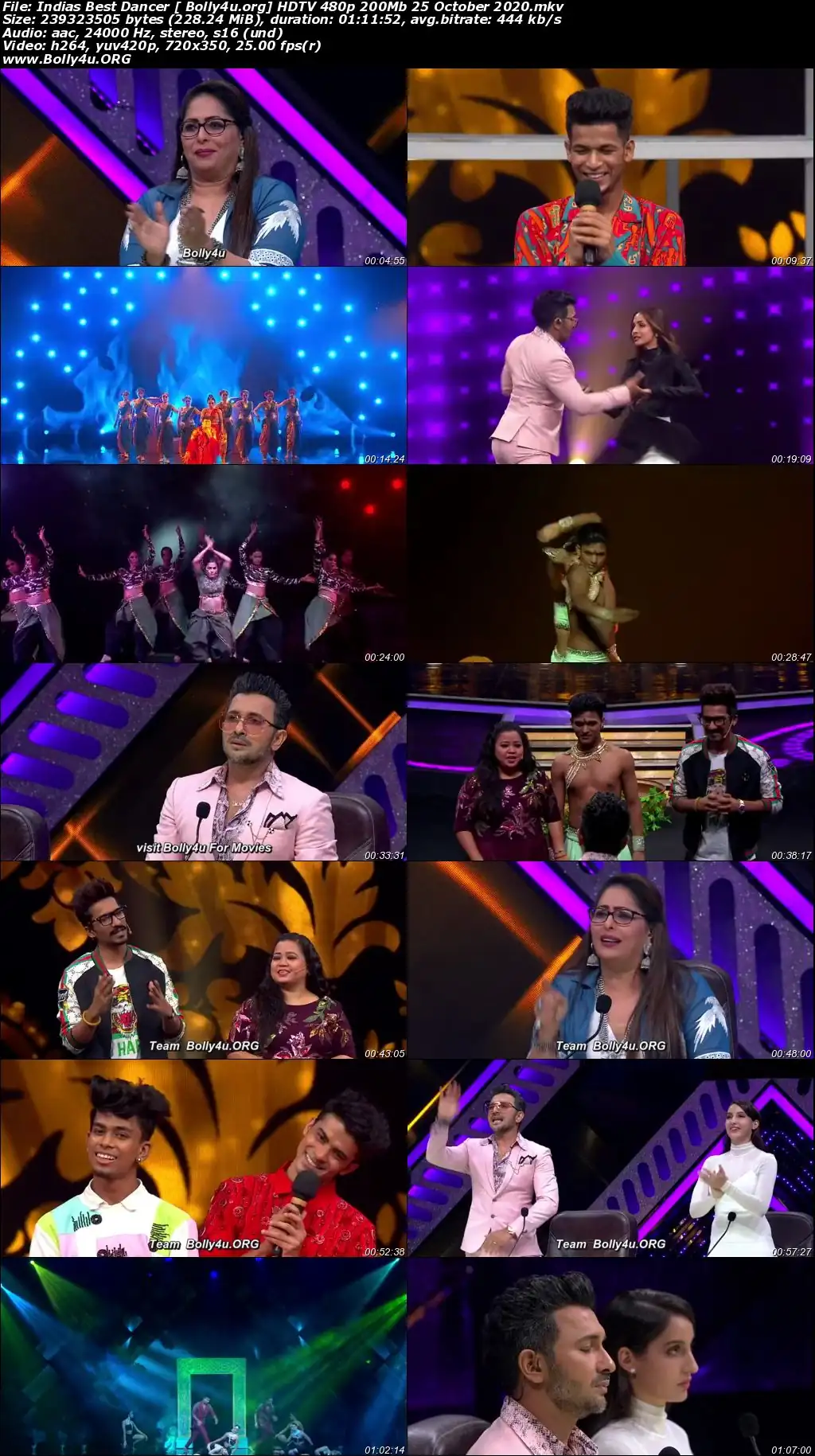 Indias Best Dancer HDTV 480p 200Mb 25 October 2020 Download Indias Best Dancer HDTV 480p 200Mb 25 October 2020 Download