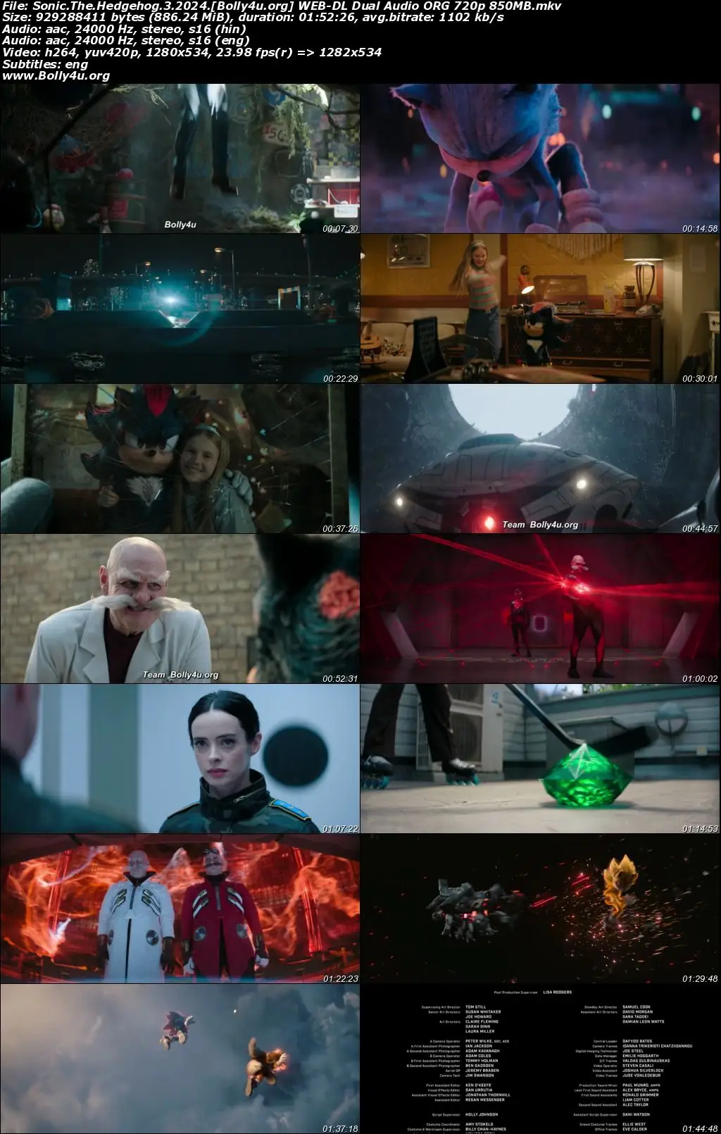 Sonic The Hedgehog 3 2024 WEB-DL Hindi Dual Audio ORG Full Movie Download 1080p  720p  480p