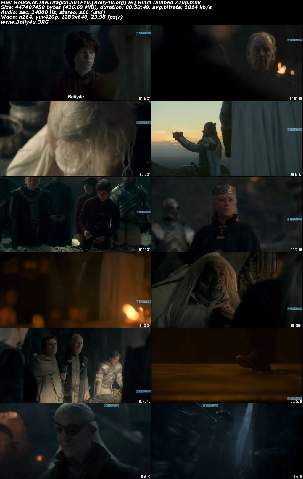 House of The Dragon 2022 WEB-DL Hindi HQ Dubbed Complete S01 Download 720p