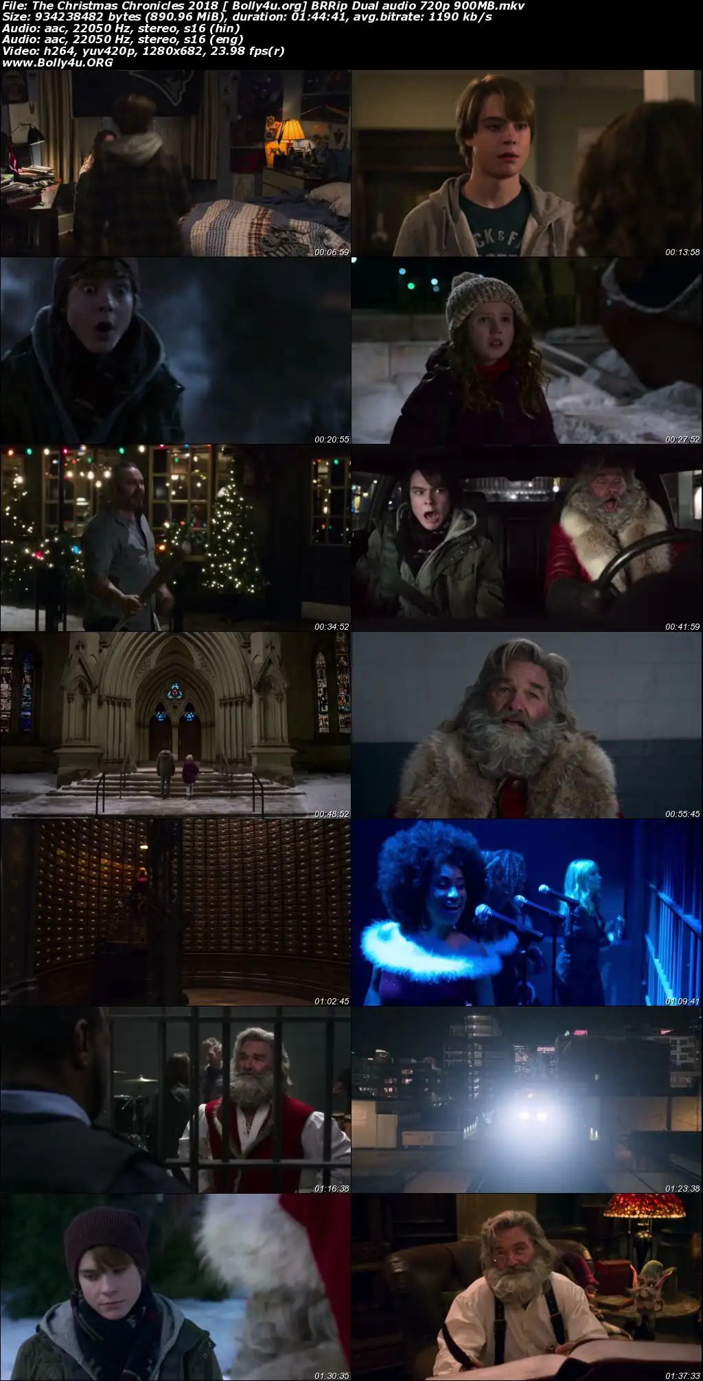 The Christmas Chronicles 2018 BRRip 300Mb Hindi Dual Audio 480p Download