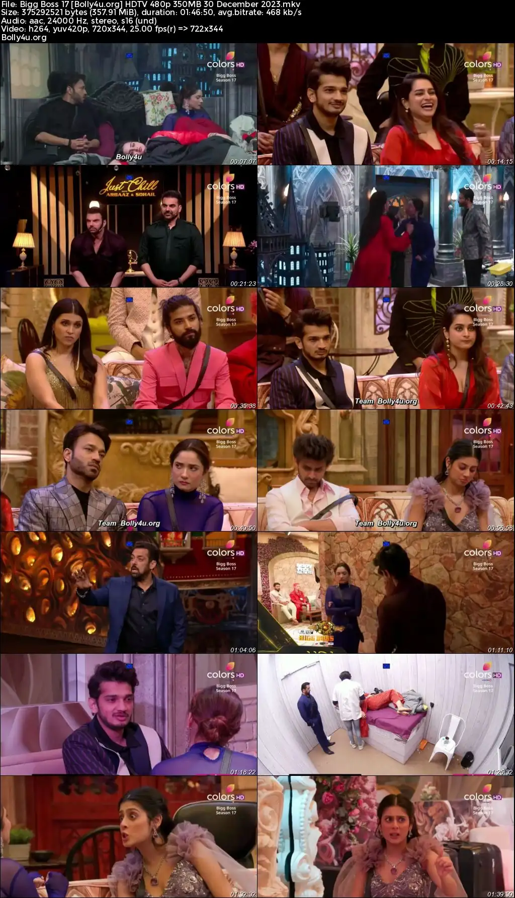 Bigg Boss 17 HDTV 480p 350MB 30 December 2023 Download