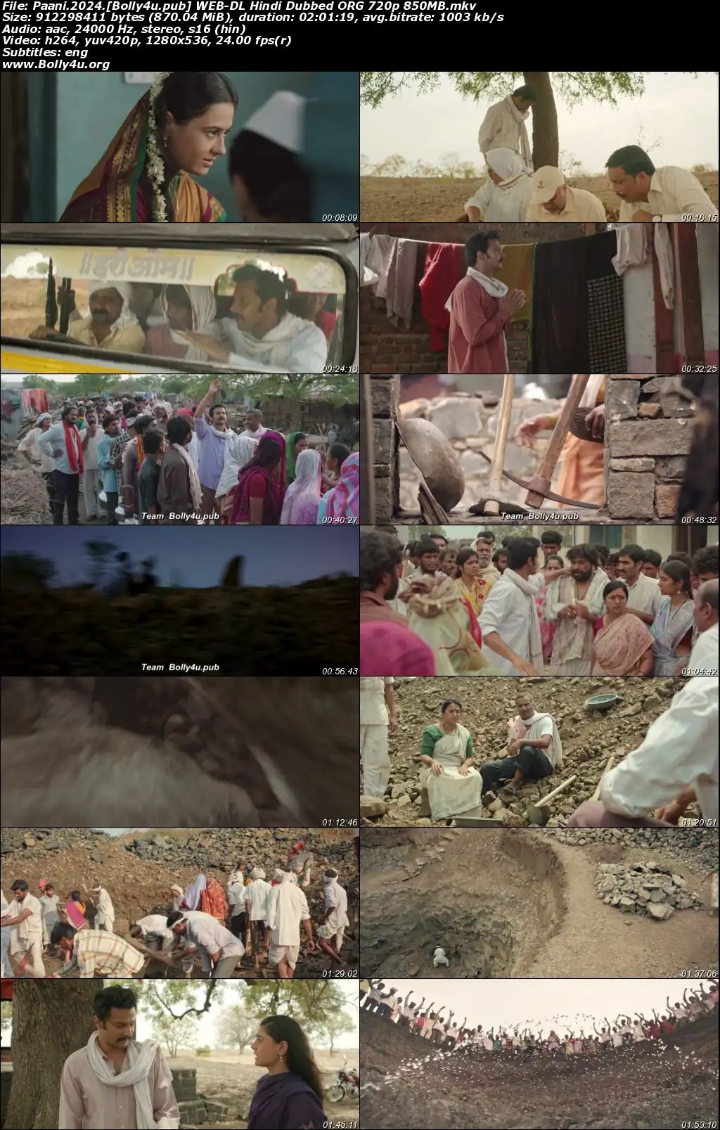 Paani 2024 WEB-DL Hindi Dubbed ORG Full Movie Download 1080p  720p  480p