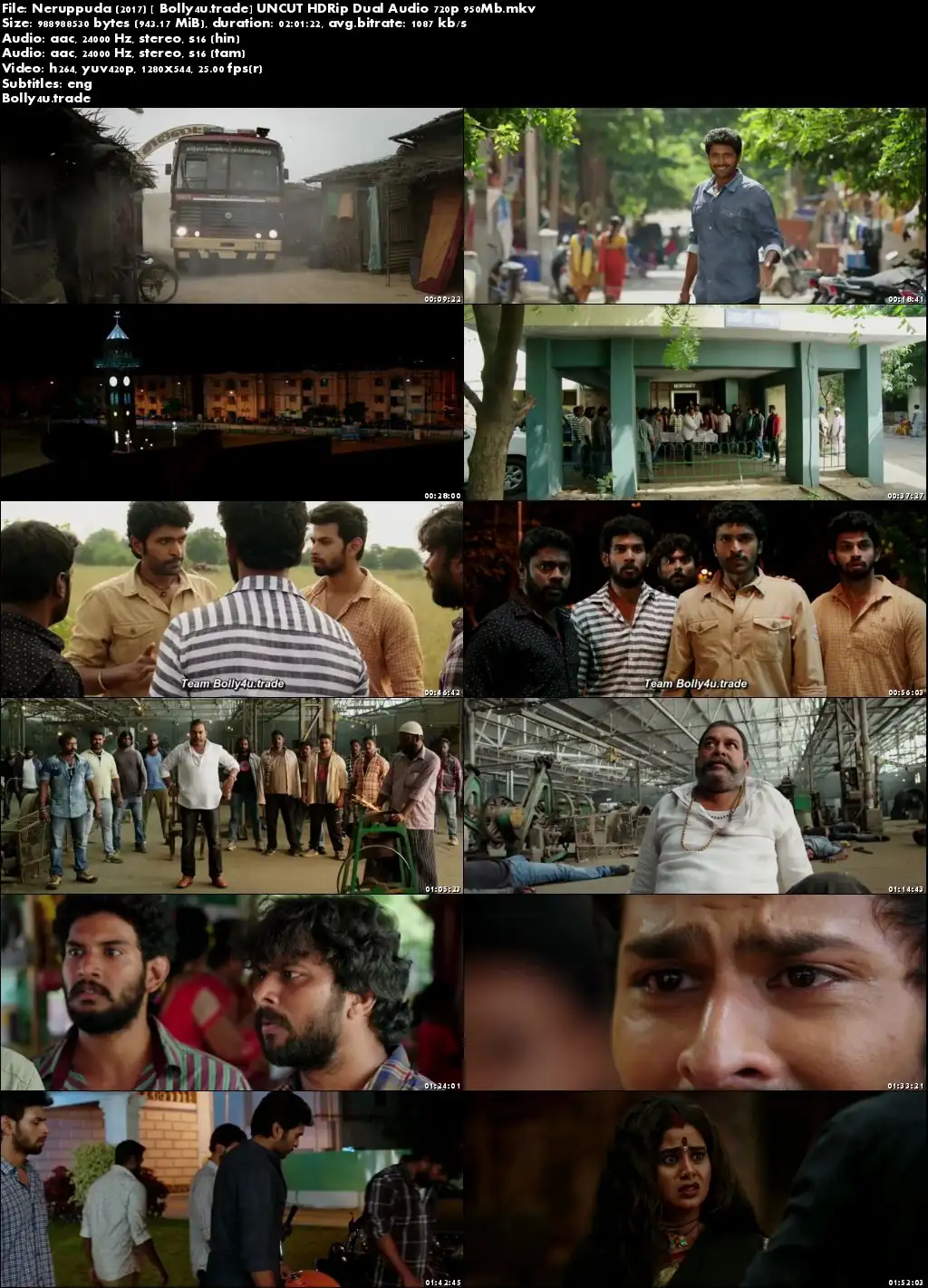 Neruppuda 2017 HDRip 350MB UNCUT Hindi Dual Audio 480p Download