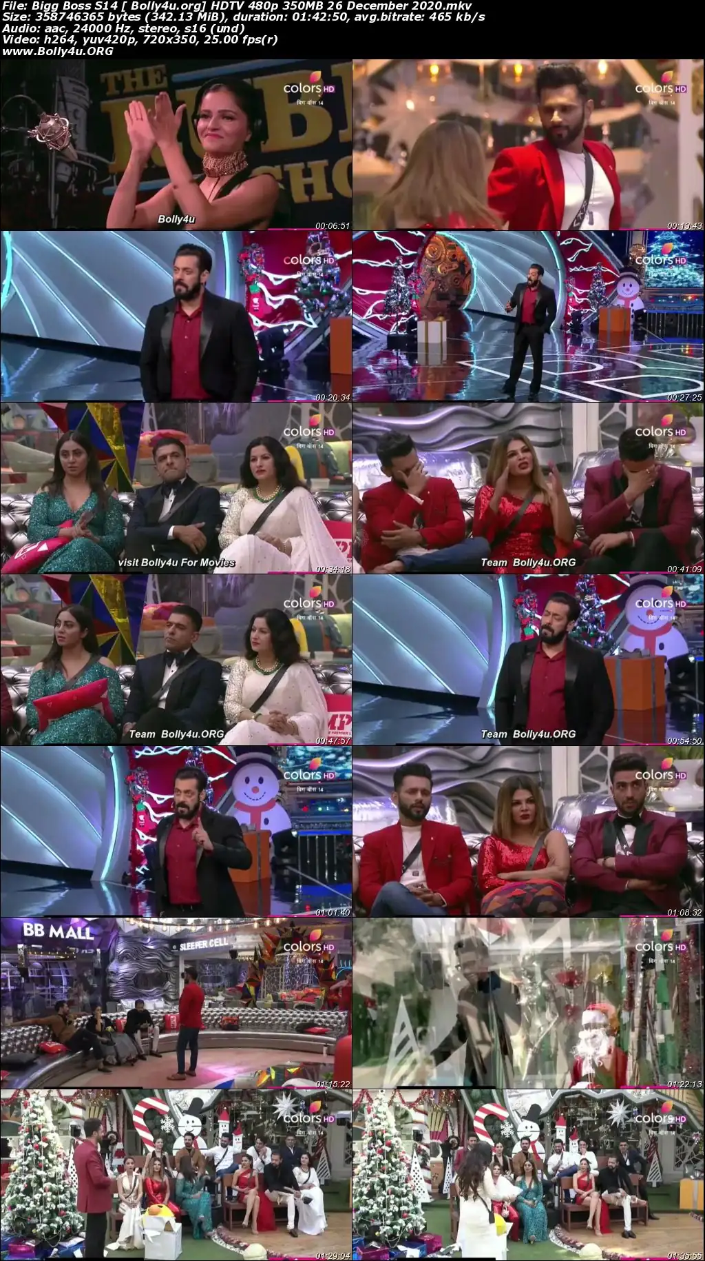 Bigg Boss S14 HDTV 480p 350MB 26 December 2020 Download