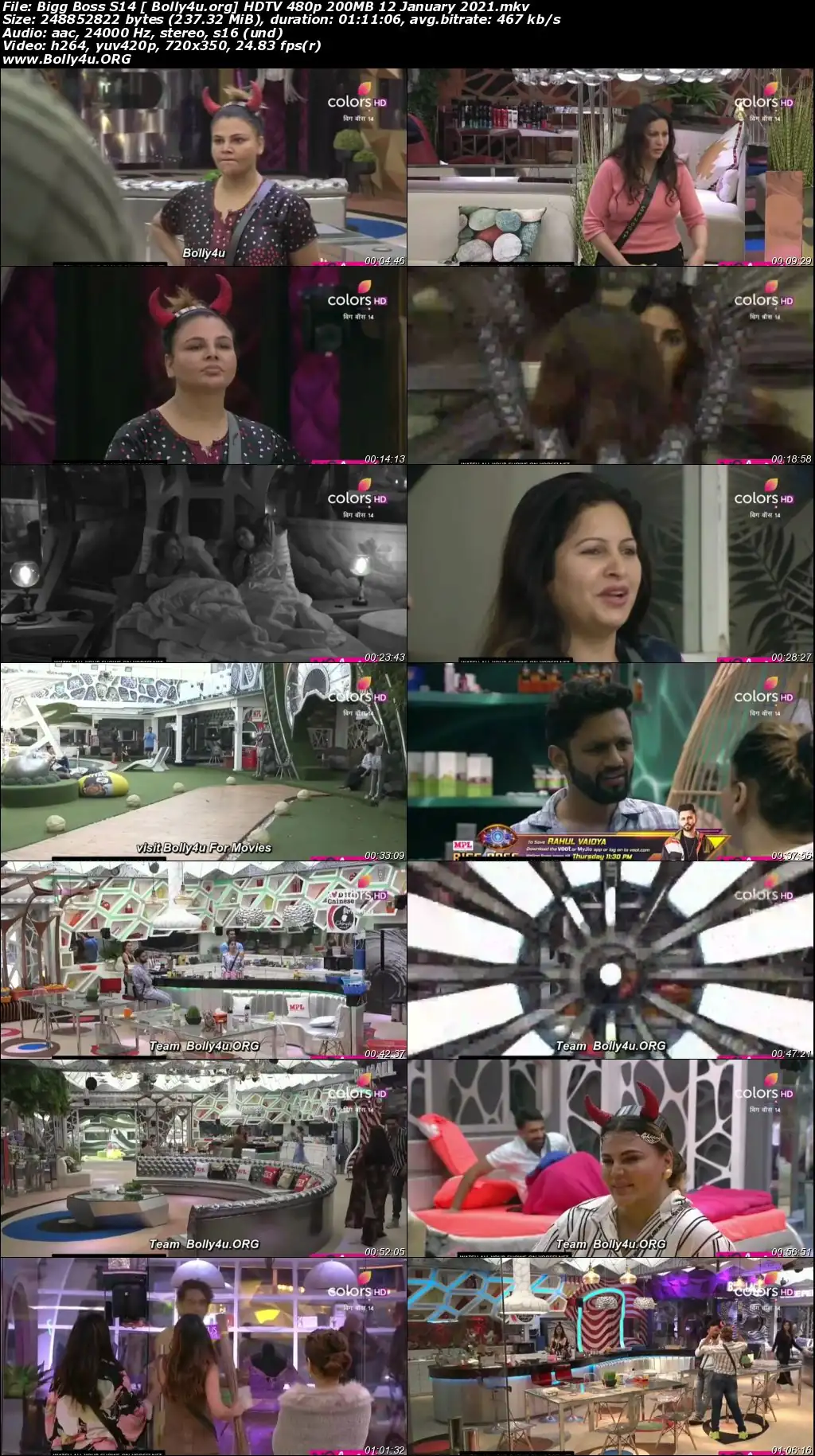 Bigg Boss S14 HDTV 480p 200MB 12 January 2021 Download Bigg Boss S14 HDTV 480p 200MB 12 January 2021 Download