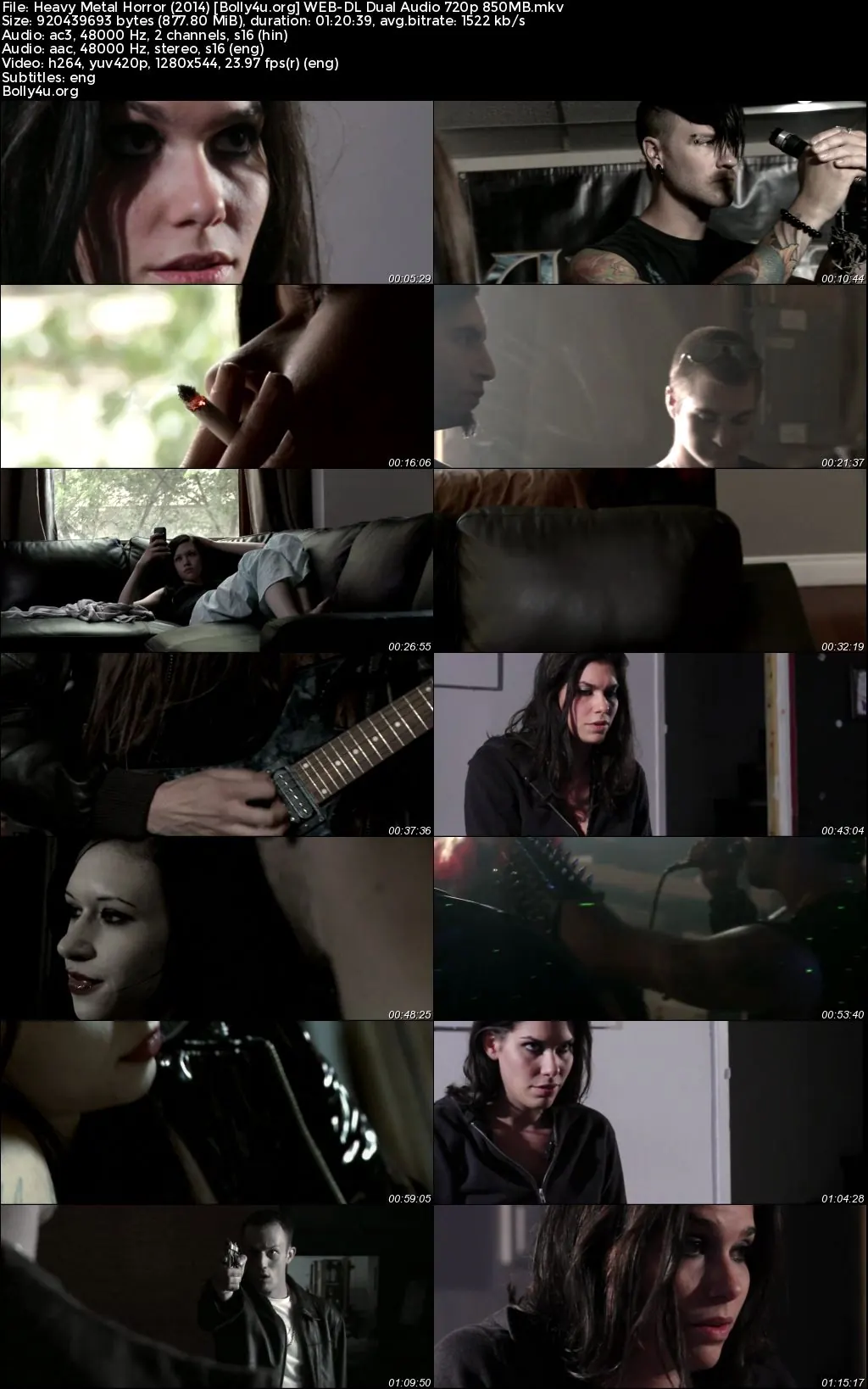 Heavy Metal Horror 2014 WEB-DL Hindi Dual Audio Full Movie Download 720p  480p