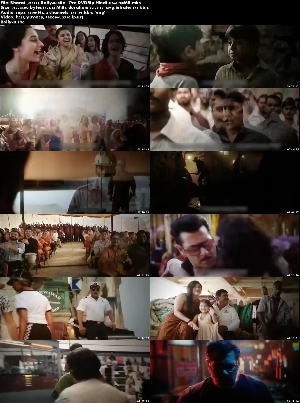 Bharat 2019 Pre DVDRip 300MB Hindi 480p Download