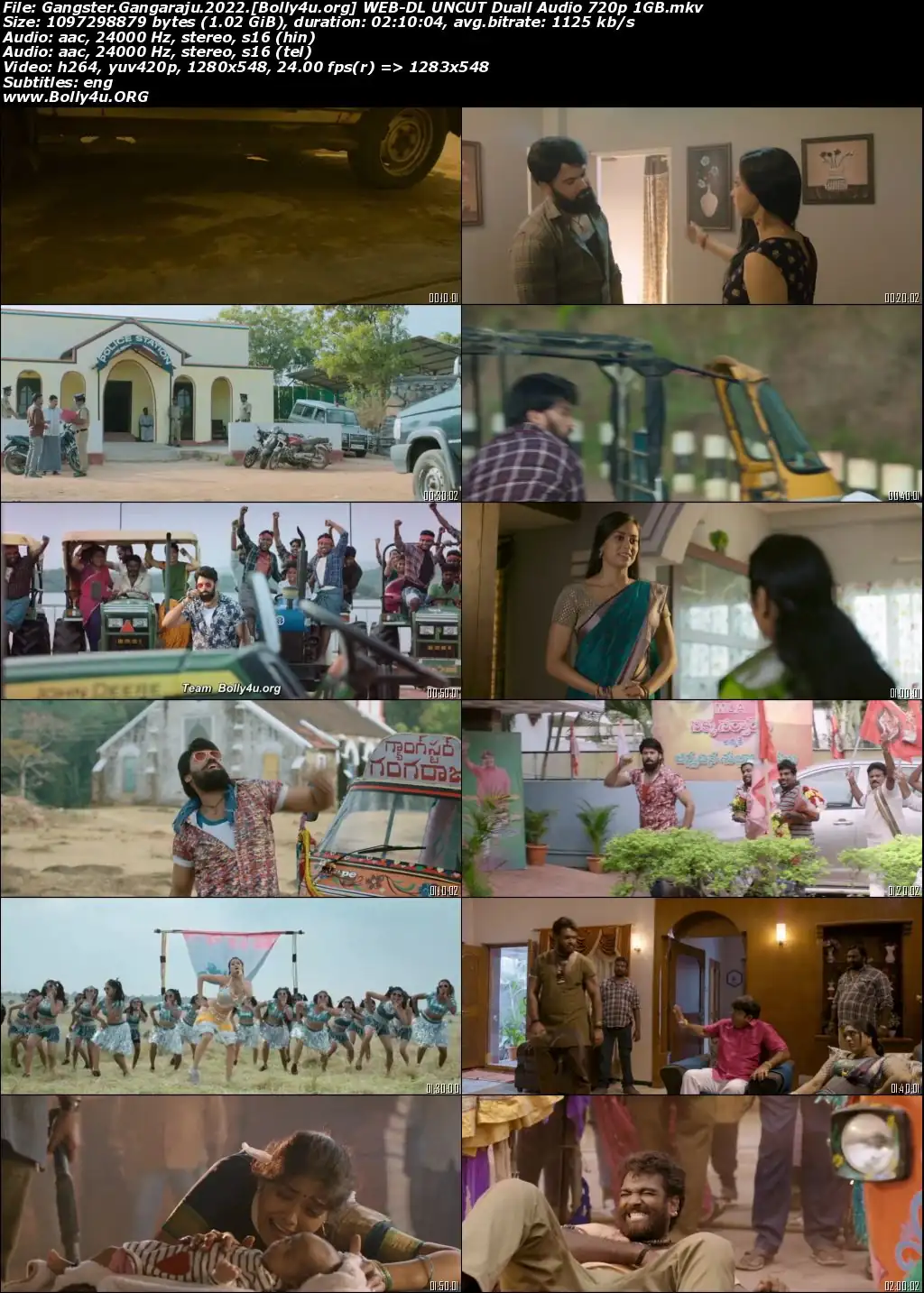 Gangster Gangaraju 2022 WEB-DL UNCUT Hindi Dual Audio ORG Full Movie Download 1080p  720p  480p
