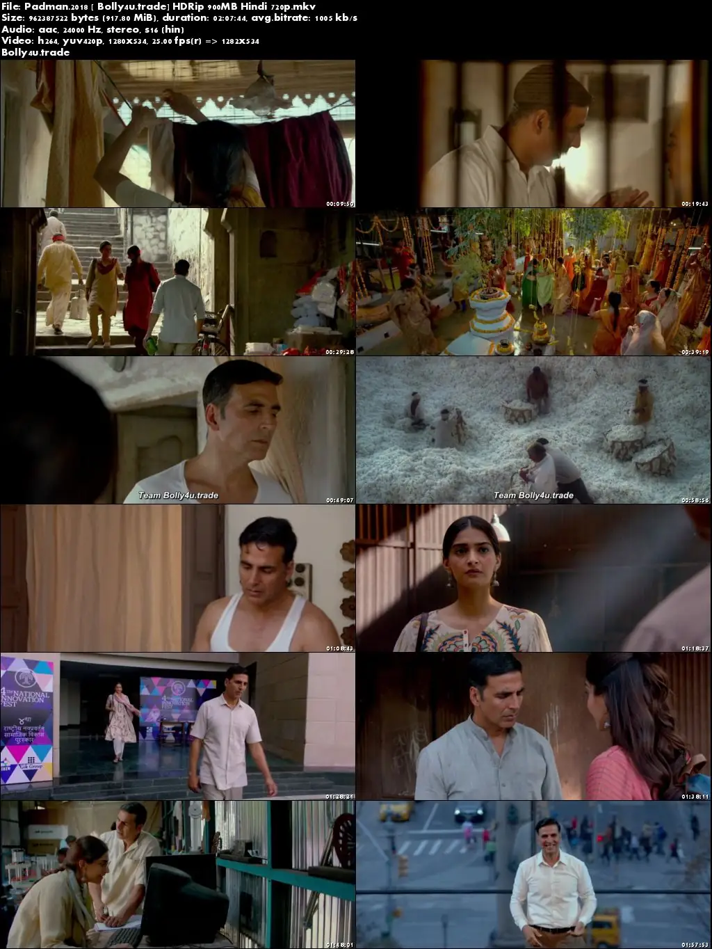 Padman 2018 HDRip 900Mb Full Hindi Movie Download 720p