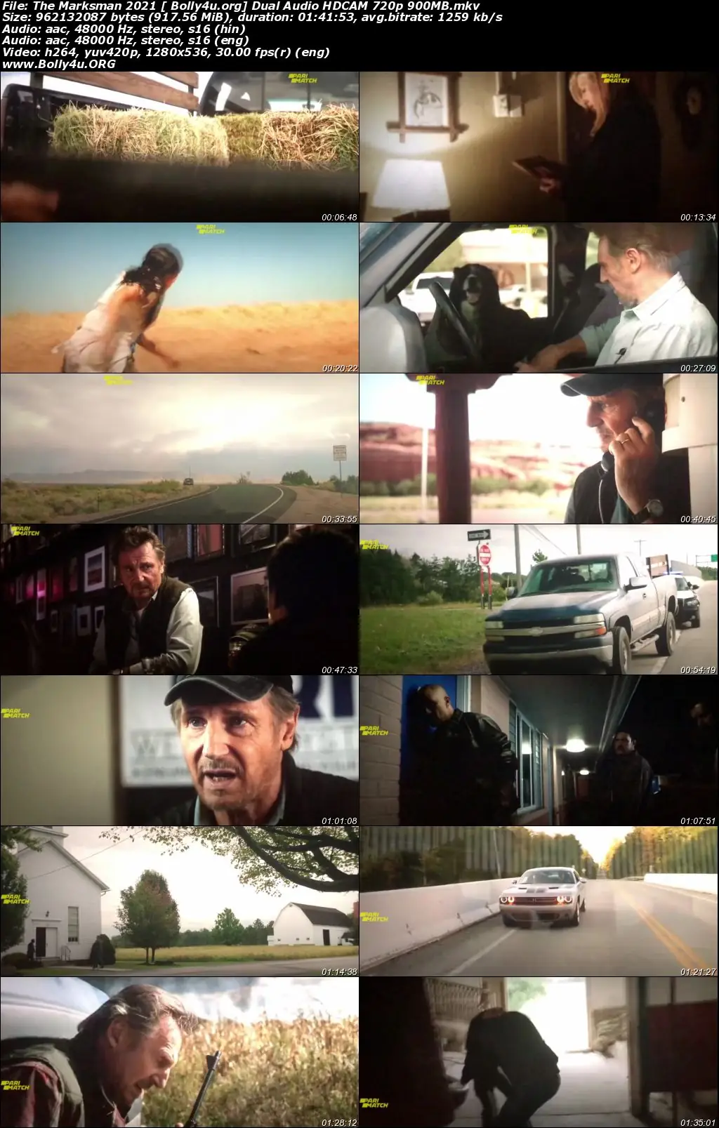 The Marksman 2021 HDCAM 300MB Hindi Dual Audio 480p Download