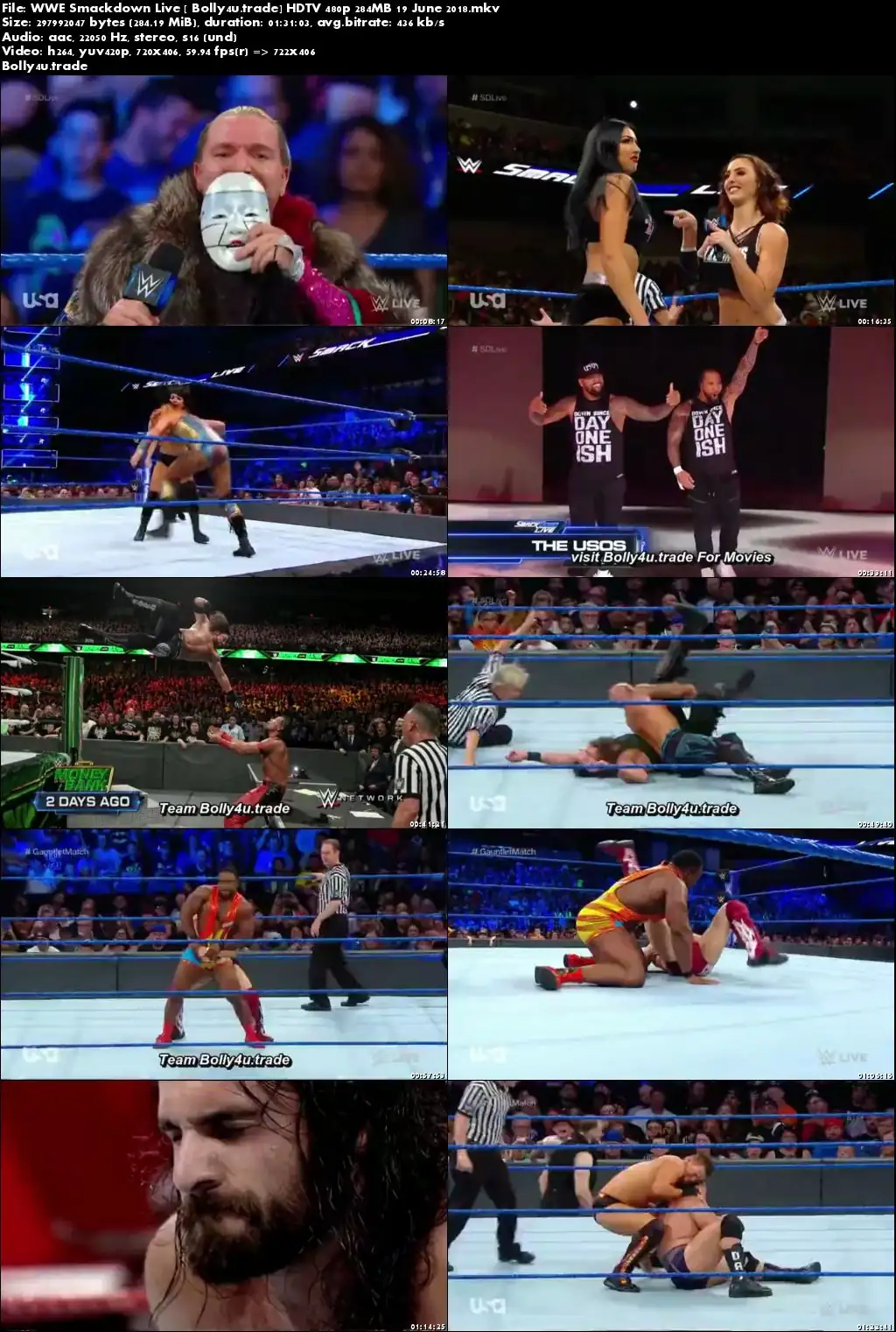 WWE Smackdown Live HDTV 480p 280MB 19 June 2018 Download WWE Smackdown Live HDTV 480p 280MB 19 June 2018 Download