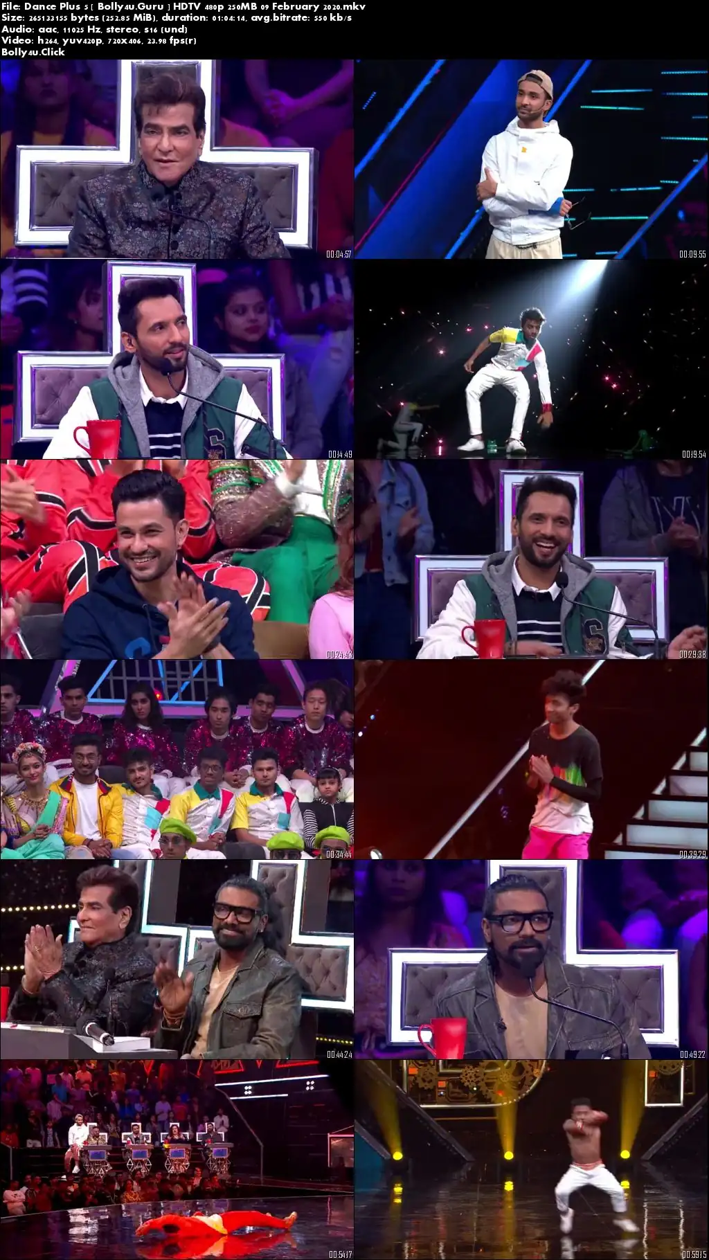 Dance Plus 5 HDTV 480p 250MB 09 February 2020 Download