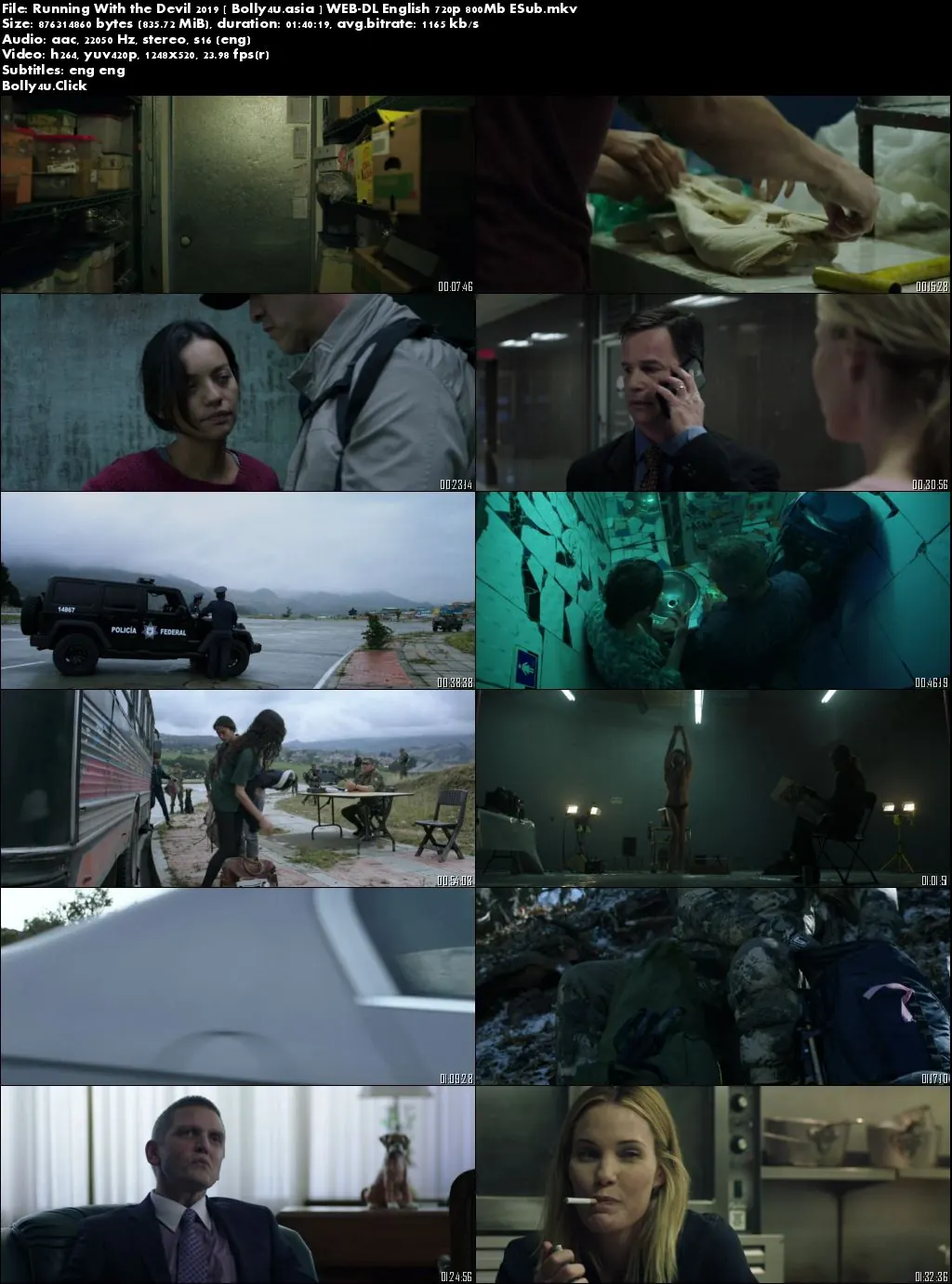 Running With the Devil 2019 WEB-DL 800MB English 720p ESub Download