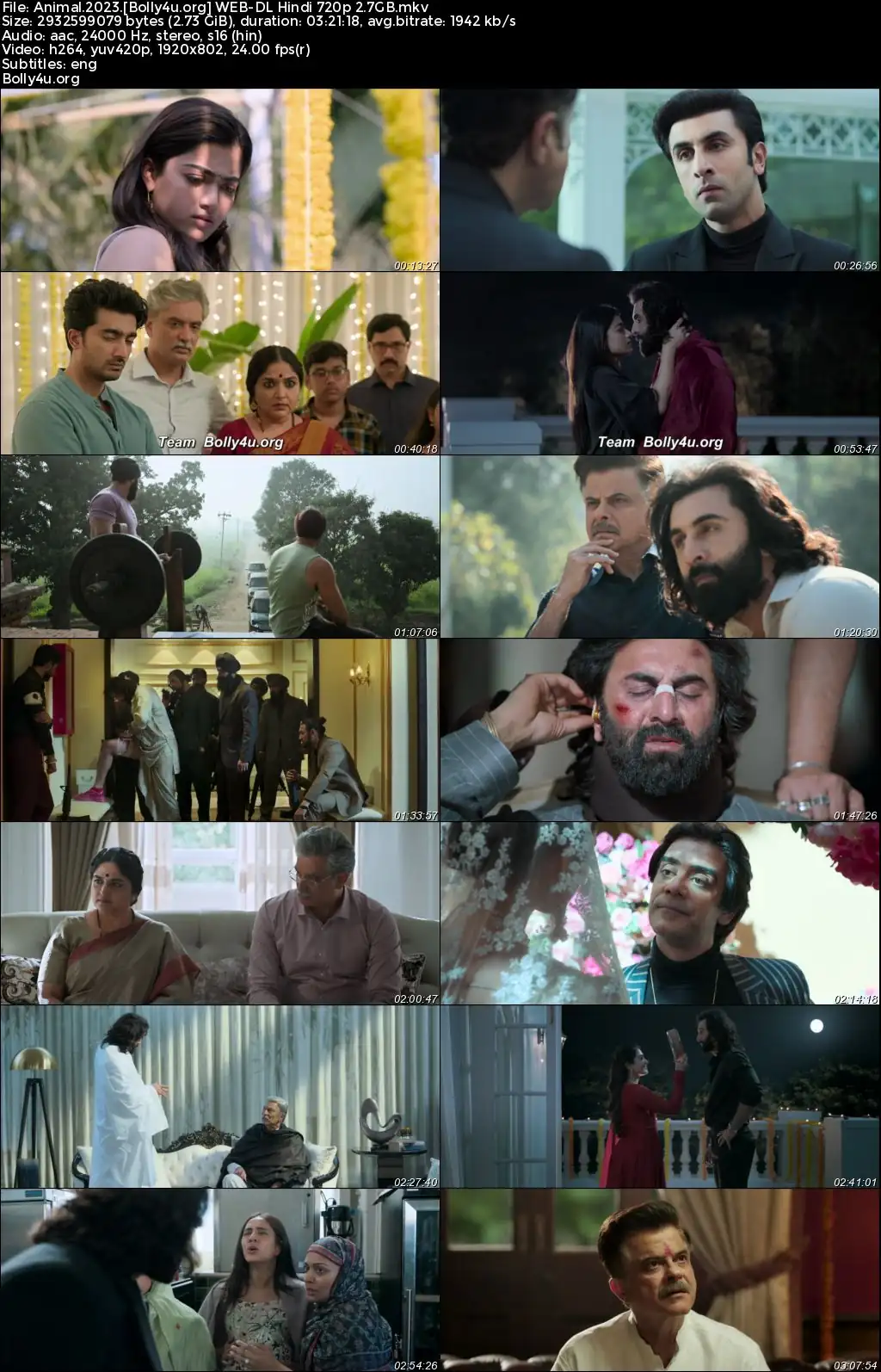 Animal 2023 WEB-DL Hindi Full Movie Download 1080p  720p  480p