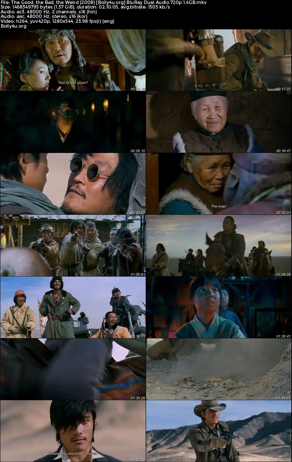 The Good The Bad The Weird 2008 BluRay Hindi Dual Audio Full Movie Download 720p  480p