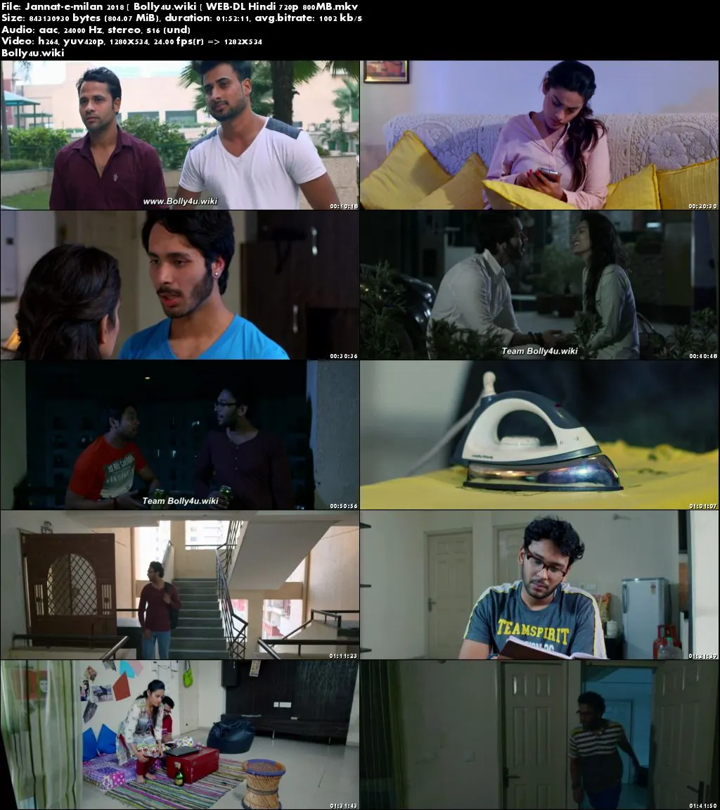 Jannat-e-Milan 2018 WEB-DL 800MB Full Hindi Movie Download 720p