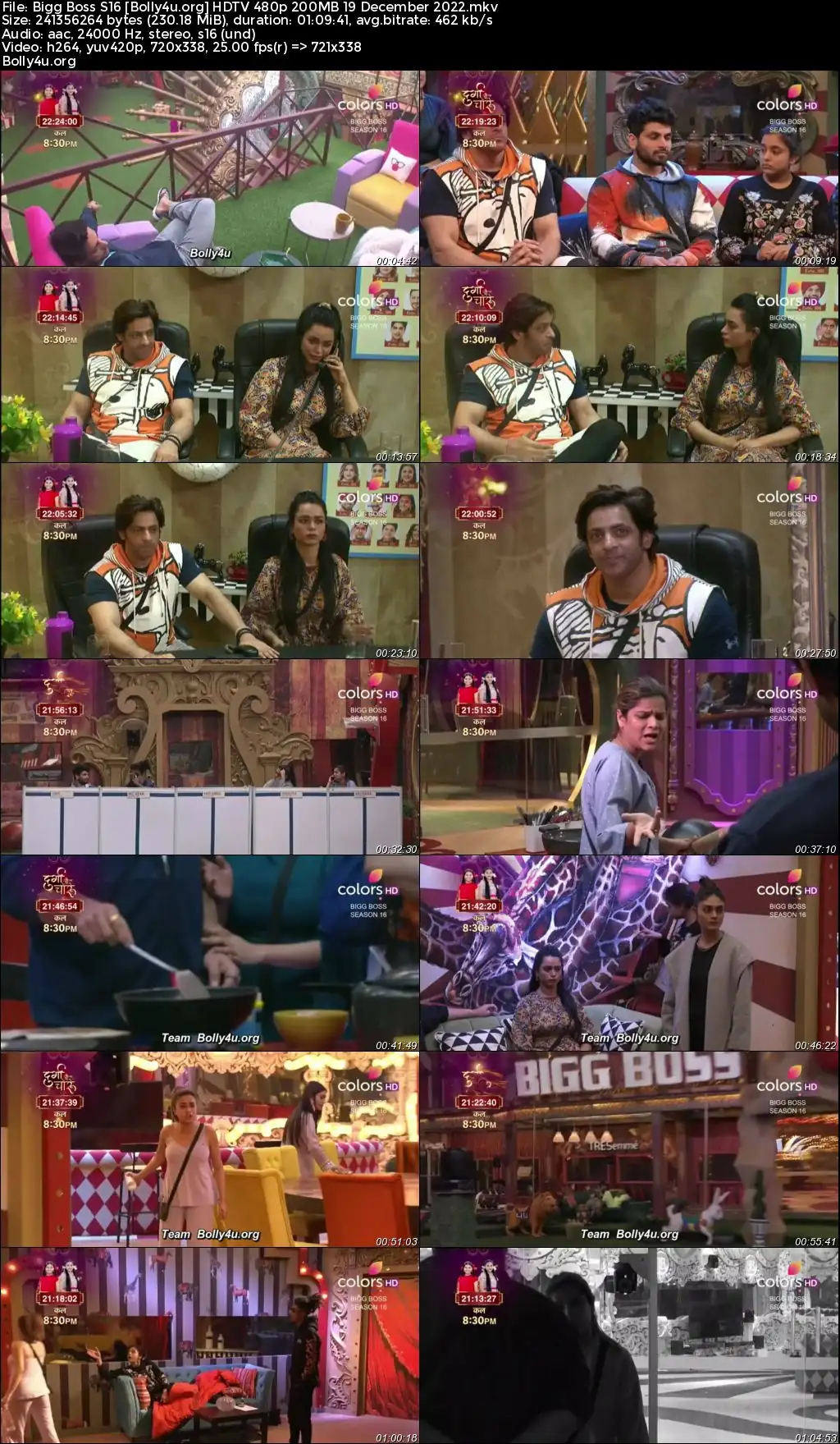 Bigg Boss S16 HDTV 480p 200MB 19 December 2022 Download