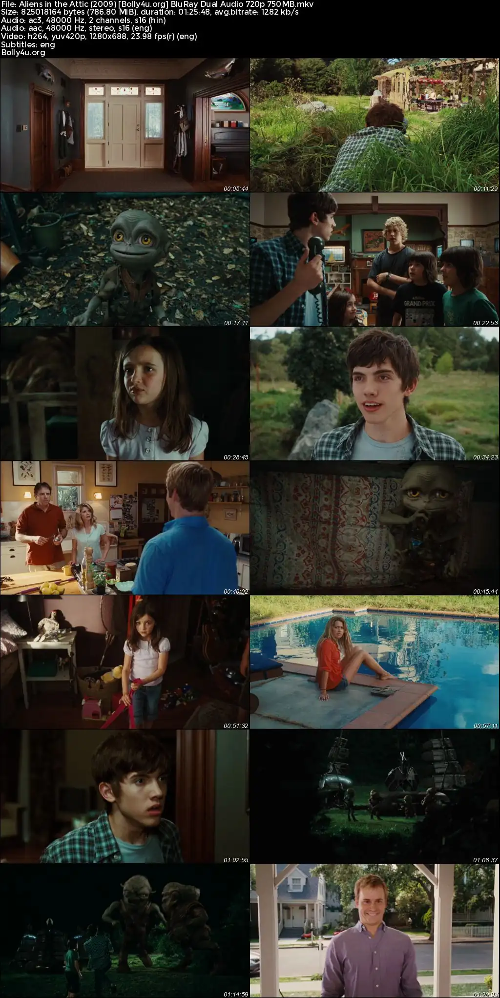 Aliens in the Attic 2009 BluRay Hindi Dual Audio Full Movie Download 720p  480p