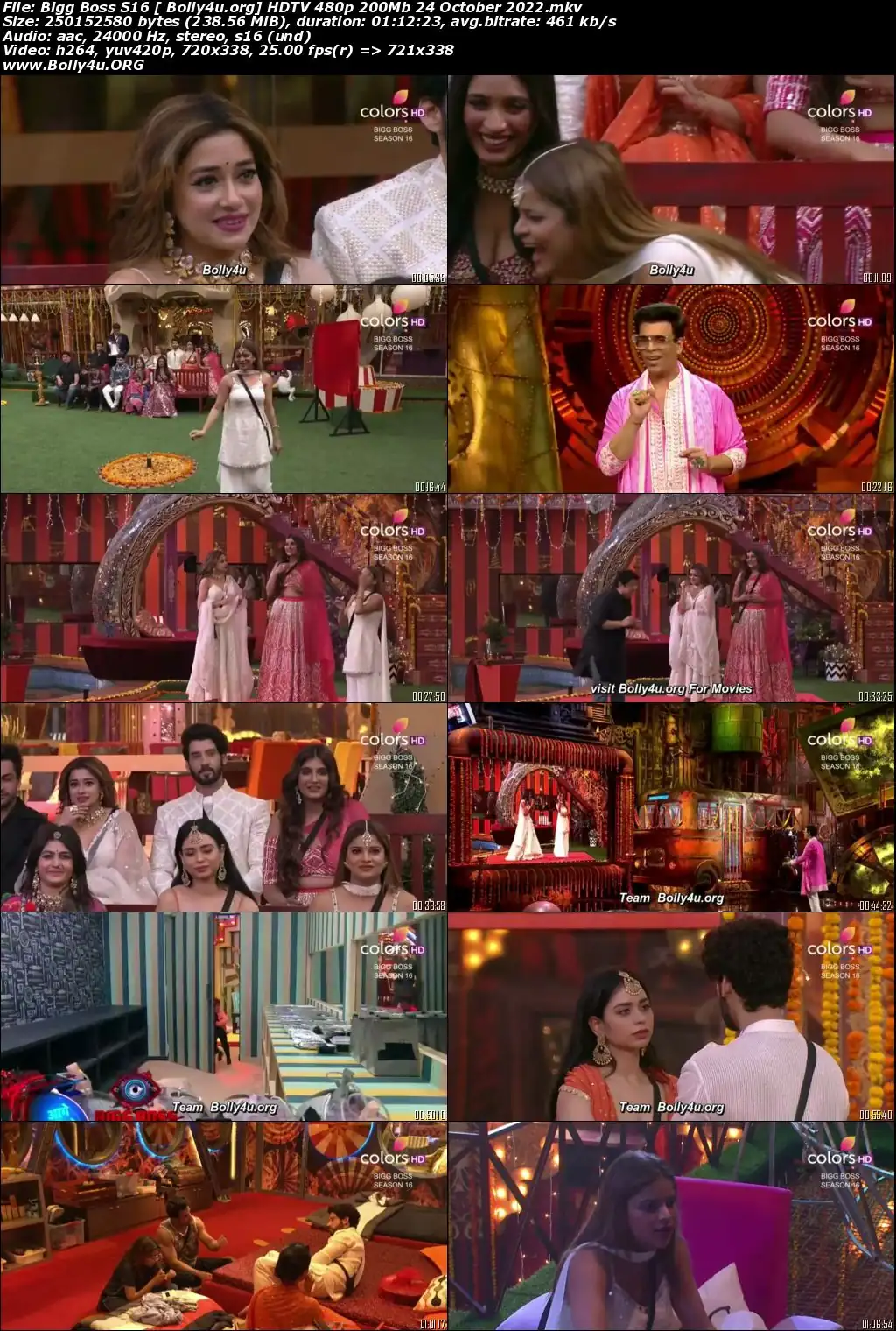 Bigg Boss S16 HDTV 480p 200MB 24 October 2022 Download
