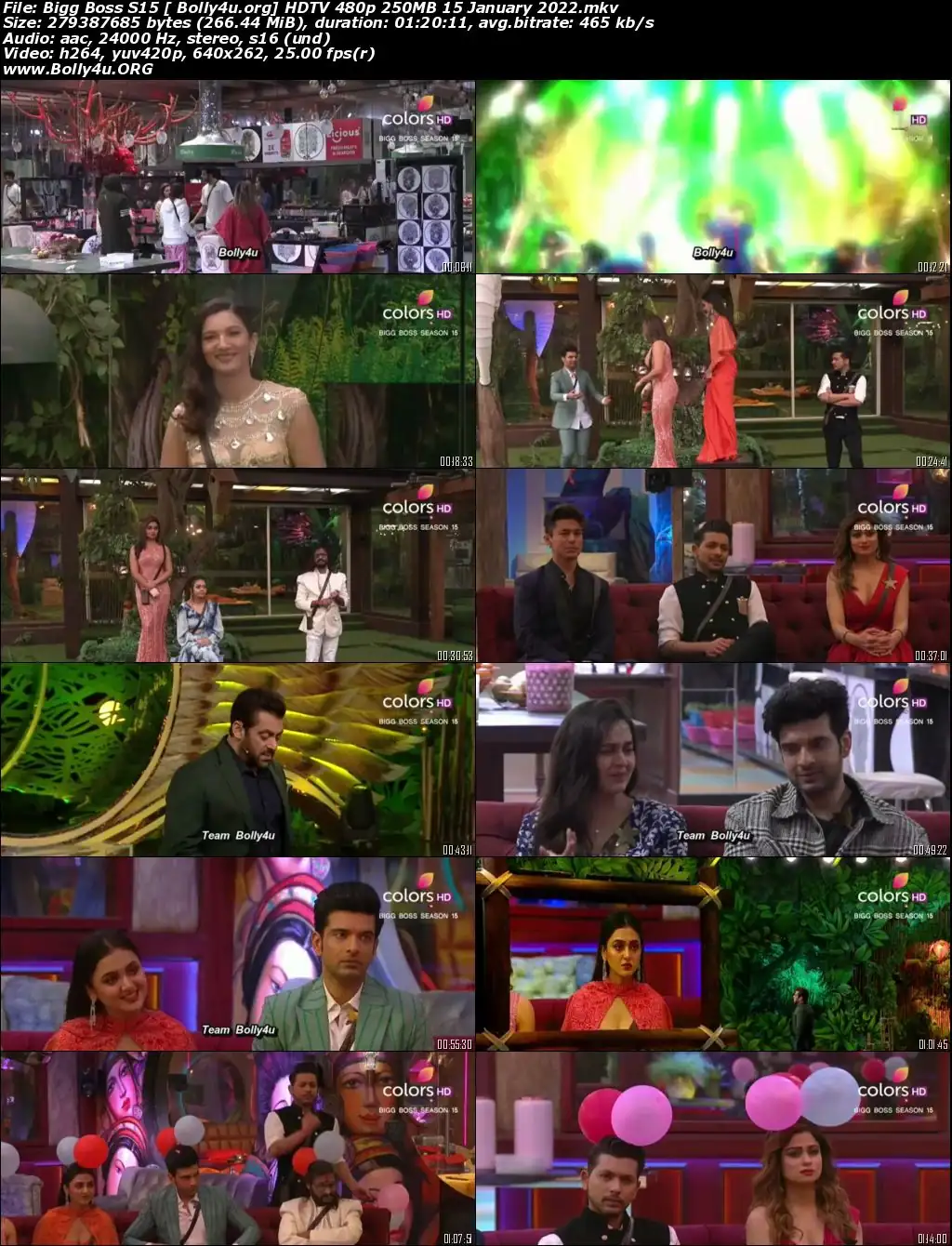 Bigg Boss S15 HDTV 480p 250MB 15 January 2022 Download Bigg Boss S15 HDTV 480p 250MB 15 January 2022 Download